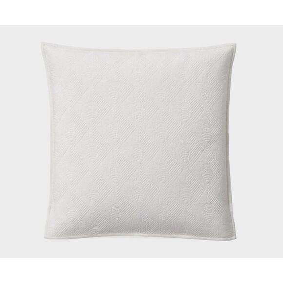 Ralph Lauren Elysia Park Row Euro Sham Chic Cream NEW - Picture 1 of 3